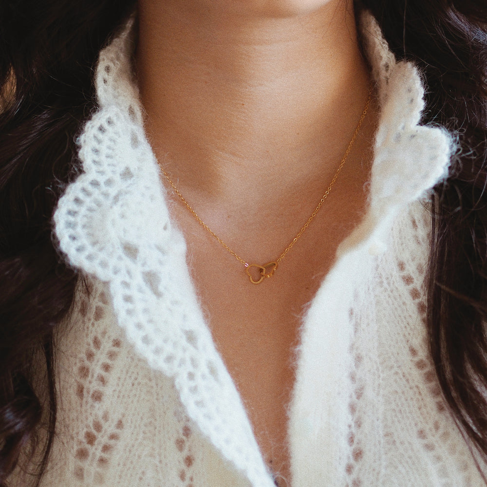 
                  
                    'Forever' Waterproof Gold Two Hearts Necklace - Anti Tarnish - ella iconic - UK
                  
                