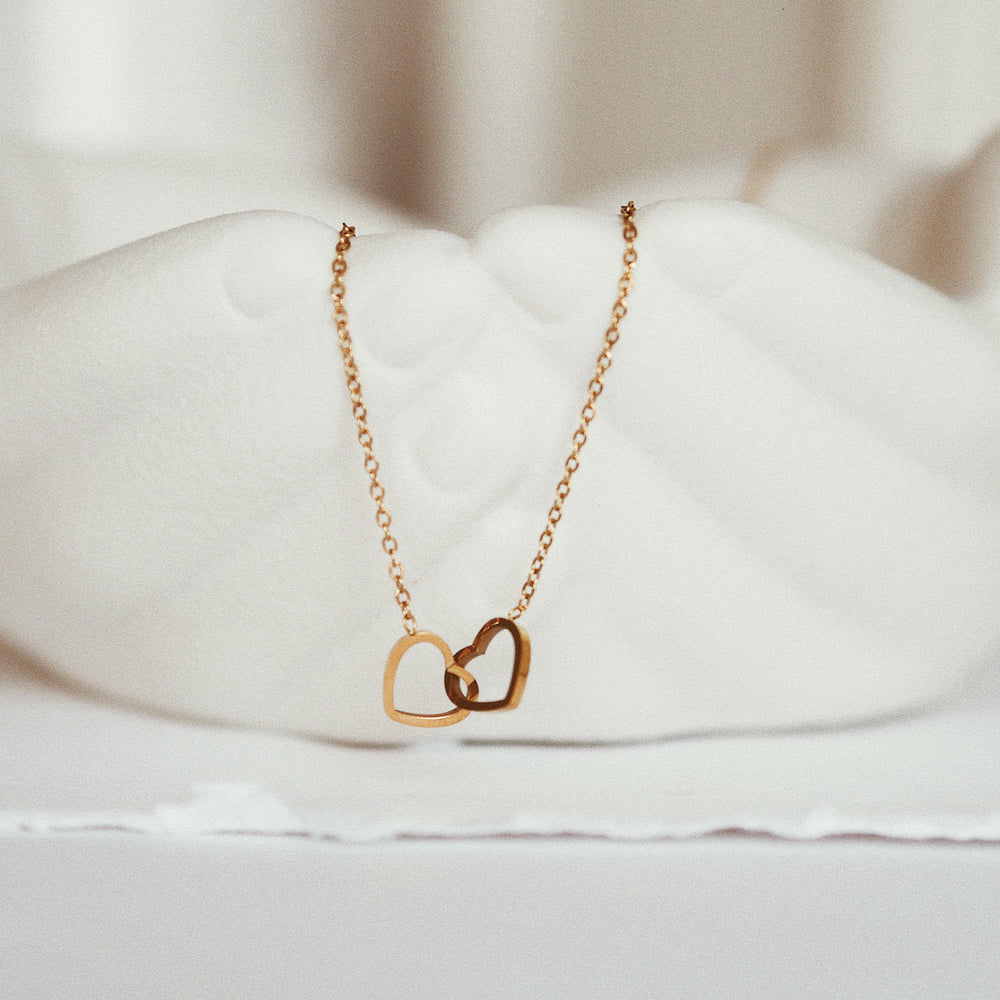 
                  
                    'Forever' Waterproof Gold Two Hearts Necklace - Anti Tarnish - ella iconic - UK
                  
                