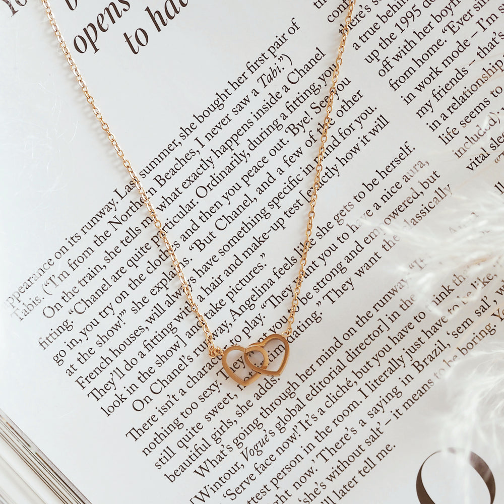 
                  
                    'Forever' Waterproof Gold Two Hearts Necklace - Anti Tarnish - ella iconic - UK
                  
                