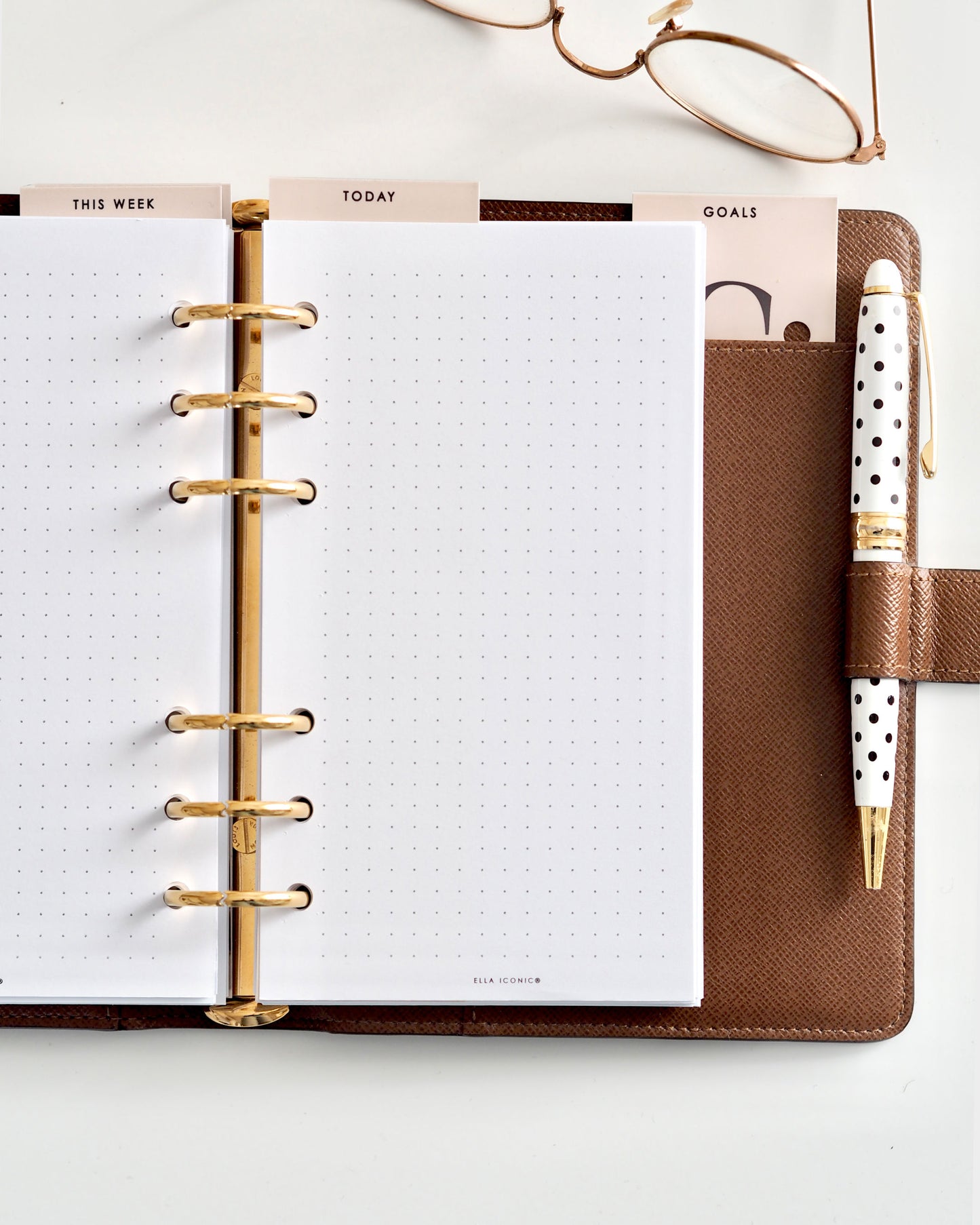 Dot Grid Notes • Personal Planner Inserts in Medium Ring LV MM Agenda - ella iconic® UK
