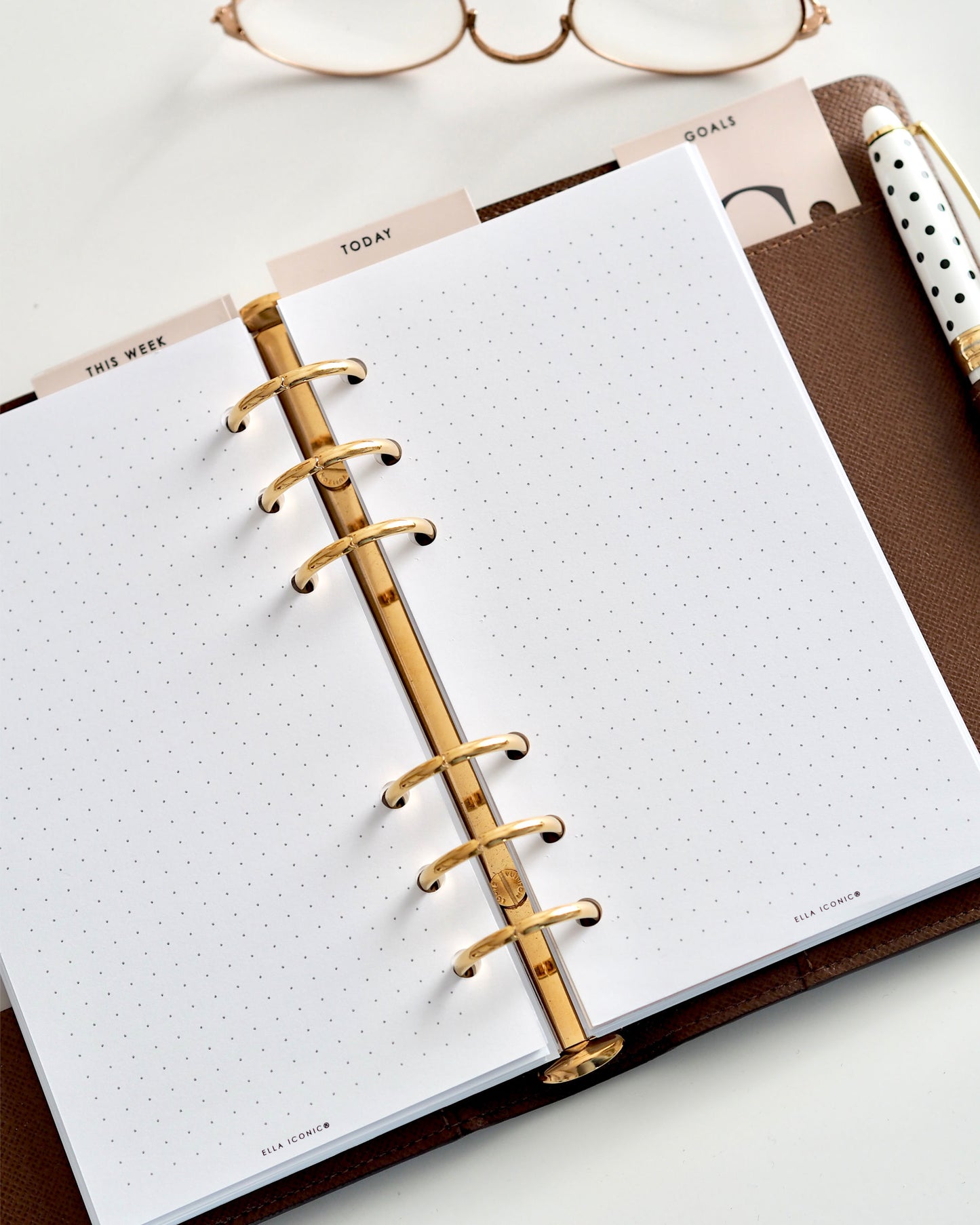 Dot Grid Notes • Personal Planner Inserts in Medium Ring LV MM Agenda - ella iconic® UK