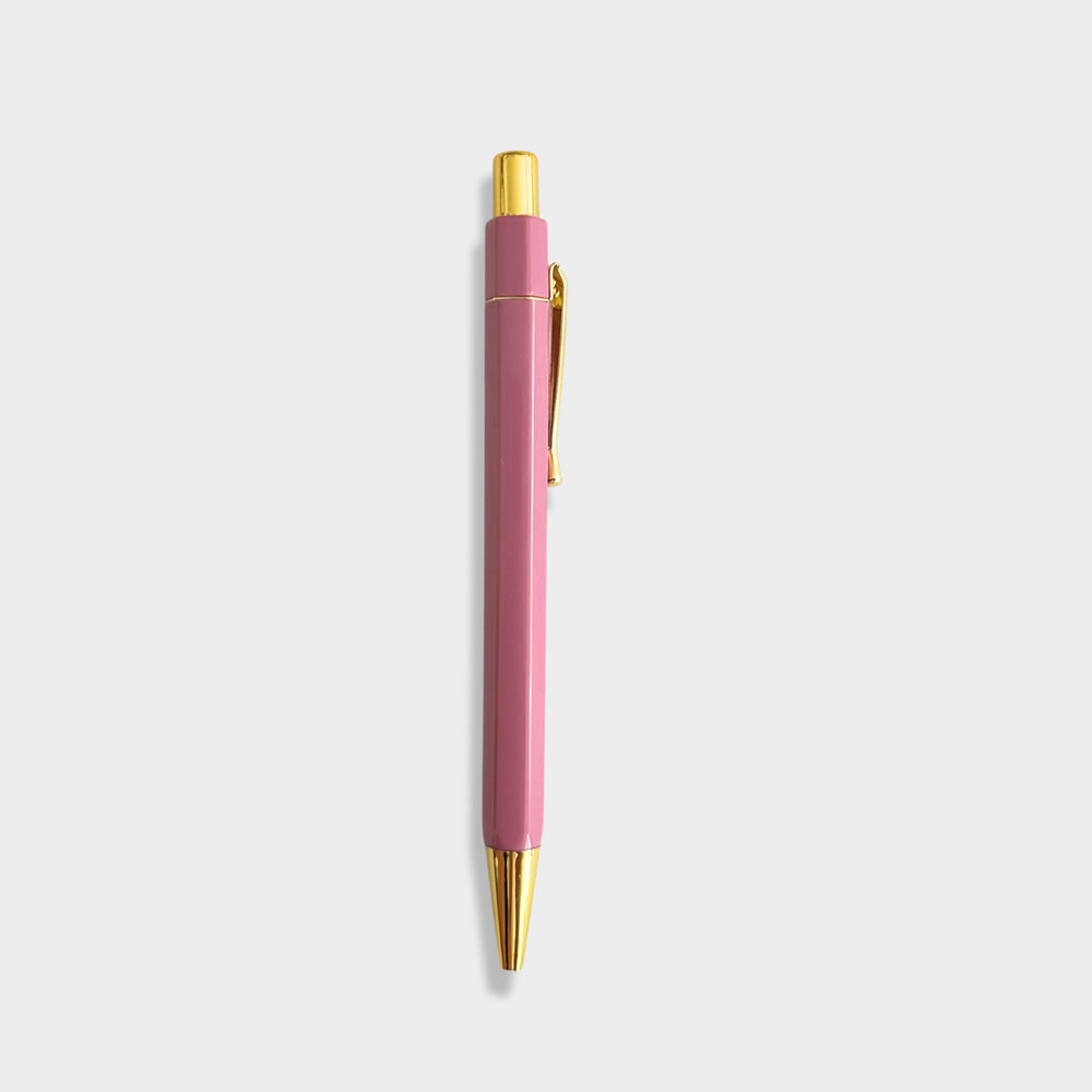 Hexagonal Lightweight Ballpoint Pen • Old Rose - ella iconic® UK
