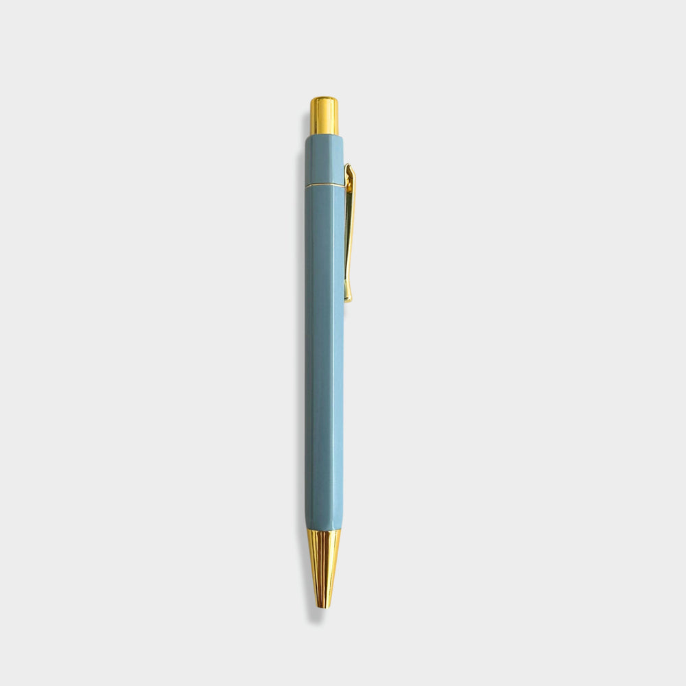 A lightweight, hexagonal powder blue ballpoint pen with black ink. UK delivery from £3.99 • ella iconic® UK