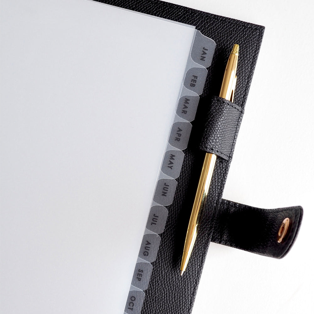 
                  
                    Frosted Plastic Jan - Dec A5 Monthly Planner Dividers With Tabs for 6-Ring Binders - ella iconic® UK
                  
                