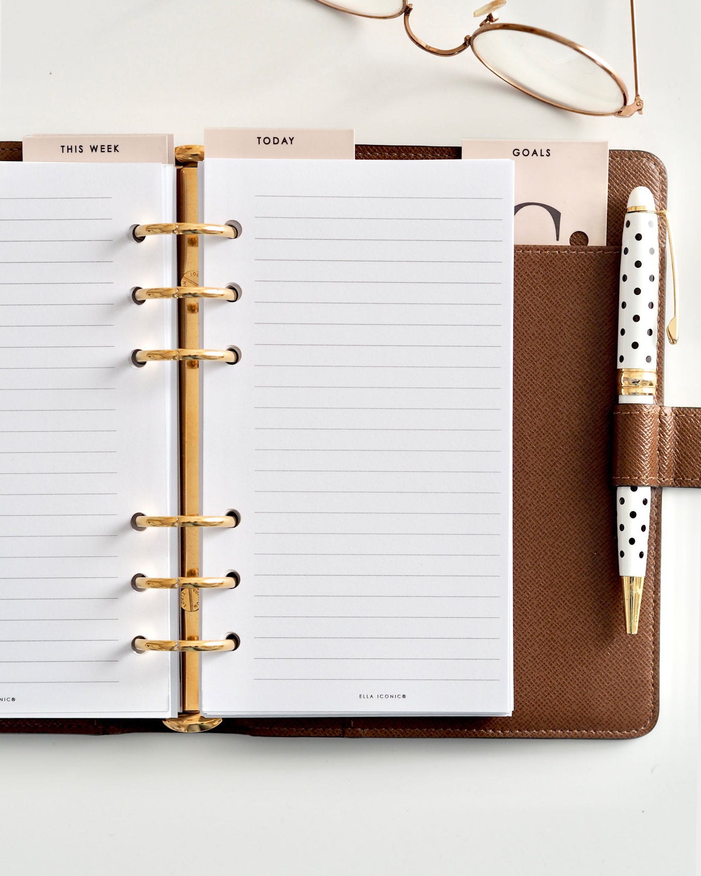 Lined Notes • Personal Planner Inserts For Personal Filofax, Medium Ring Personal LV MM Agendas - ella iconic® UK