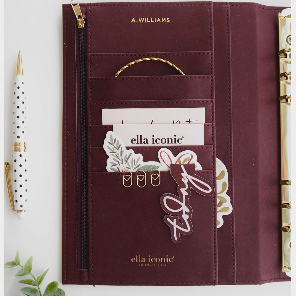 
                  
                    'today' cute magnetic bookmark, page marker for planners, agendas, organisers -  - burgundy - ella iconic®
                  
                