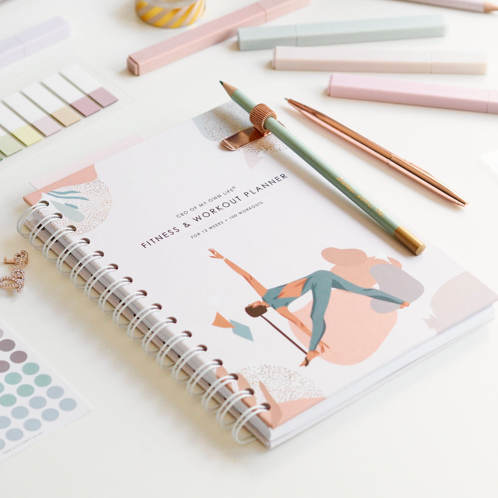 12-Weeks Fitness & Workout Planner | Undated | Weekly Meal Planner | Workout Planner | Fitness Tracker | Weight Loss Tracker | 100 Workouts - ella iconic® UK