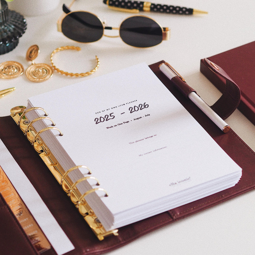 
                  
                    Mid Year 2025-2026 CEO of My Own Life Planner Organiser Inserts - A5 Binder - W1P - ella iconic
                  
                