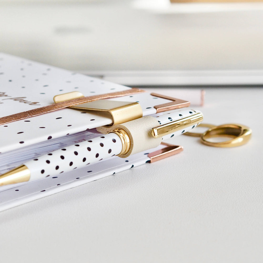 
                  
                    Two monochrome polka dot ballpoint pens gift set • ella iconic® • UK
                  
                