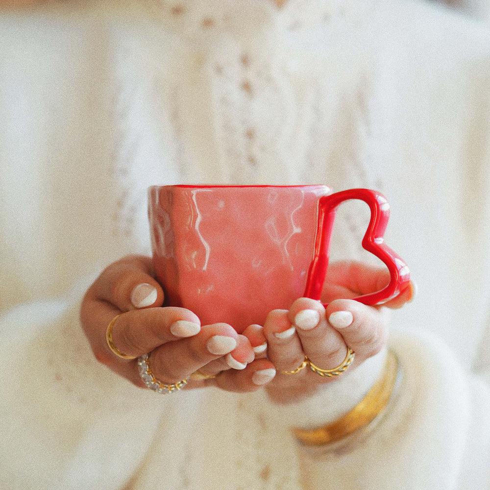 
                  
                    Ceramic Heart Shaped Love Mug Cup. The perfect gift for Valentine's Day. ella iconic®
                  
                