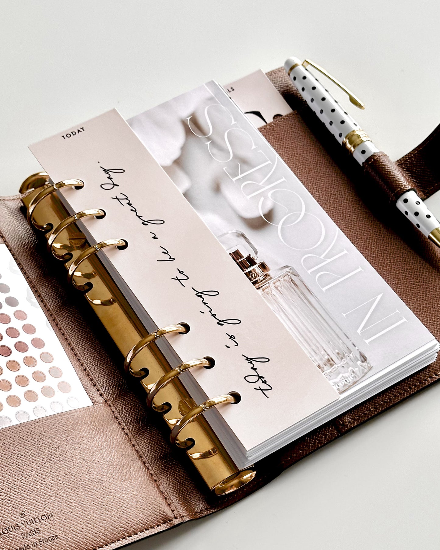Today Blush Planner Page Marker for Personal Agendas, LM MM, Personal Filofax - ella iconic® UK