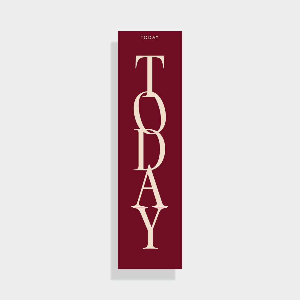 
                  
                    'Today' burgundy double sided planner page marker / bookmark for A5 planners and diaries - ella iconic® UK
                  
                