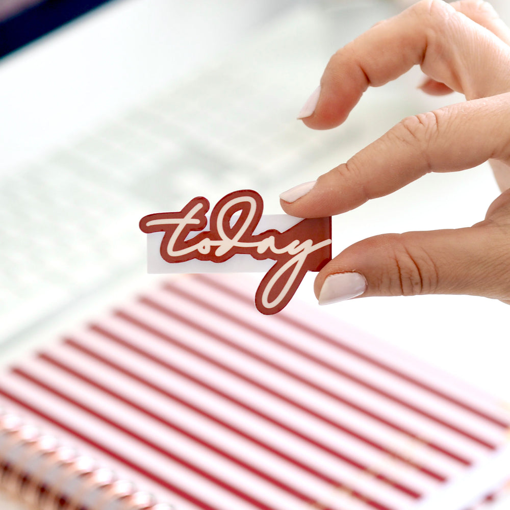 'today' cute magnetic bookmark, page marker for planners, agendas, organisers -  - red - ella iconic®