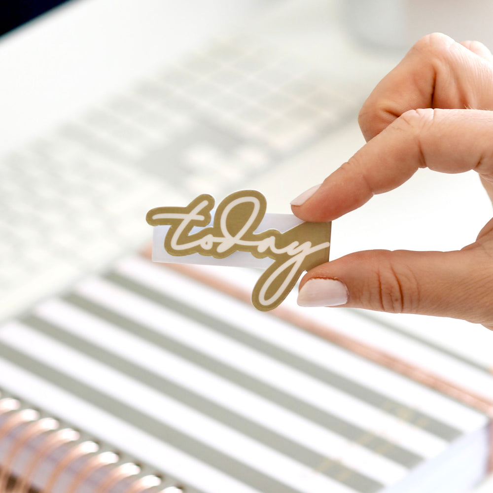 'today' magnetic bookmark, page marker for planners, agendas, organisers - olive - ella iconic®