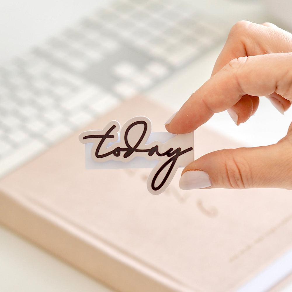 'today' Magnetic Bookmark, Page Marker for Planners, Agendas, Organisers  - ella iconic®  - Nude