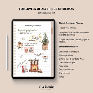 Christmas Gift Ideas for Her | Digital Christmas Planning Bundle | Gifts Shopping, Budget, Recipes and more | ellaiconic®