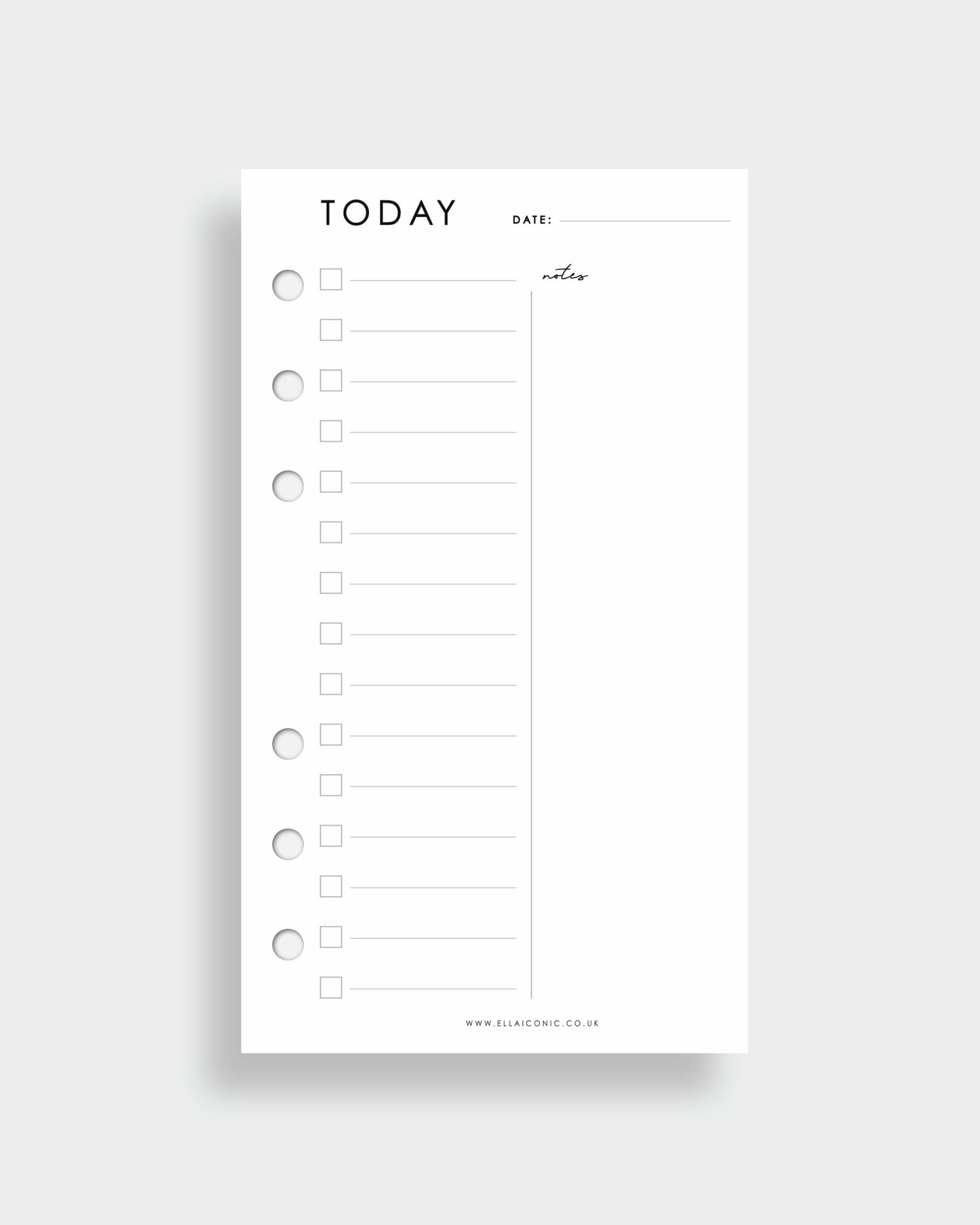 'Today' Daily To List Personal Planner Inserts - ella iconic UK