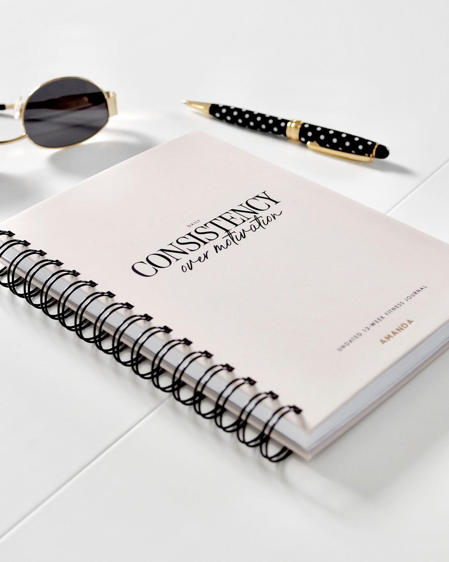 Undated 12-Week Fitness Journal For Gym & Home Workouts - ella iconic® UK