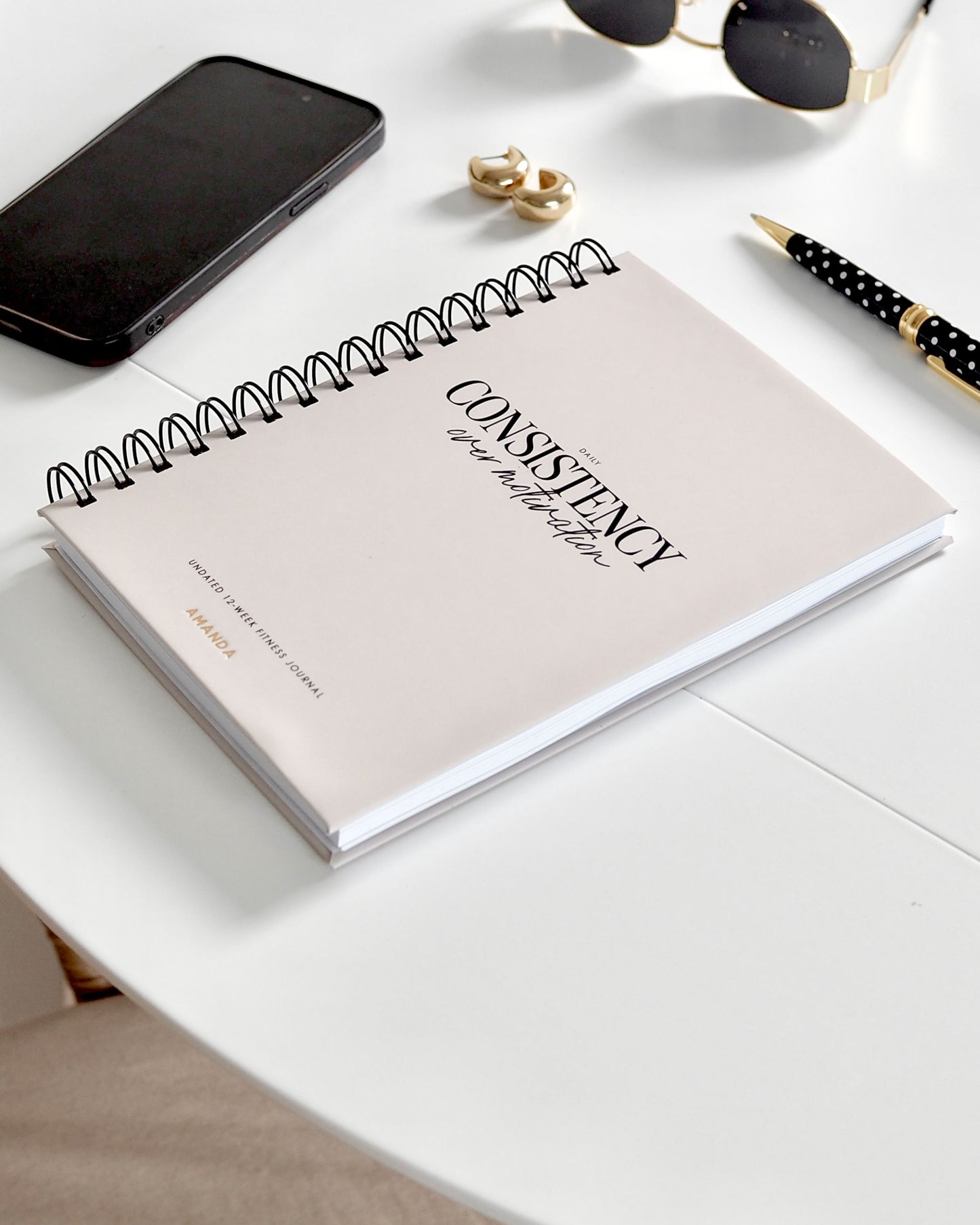 Undated 12-Week Fitness Journal For Gym & Home Workouts - ella iconic® UK