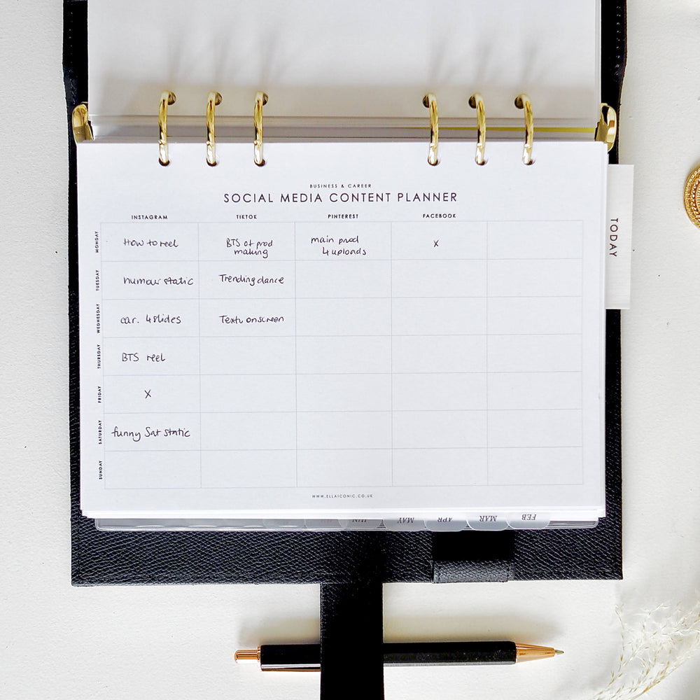 
                  
                    Social Media Content Planning A5 Planner Inserts - ella iconic® UK
                  
                