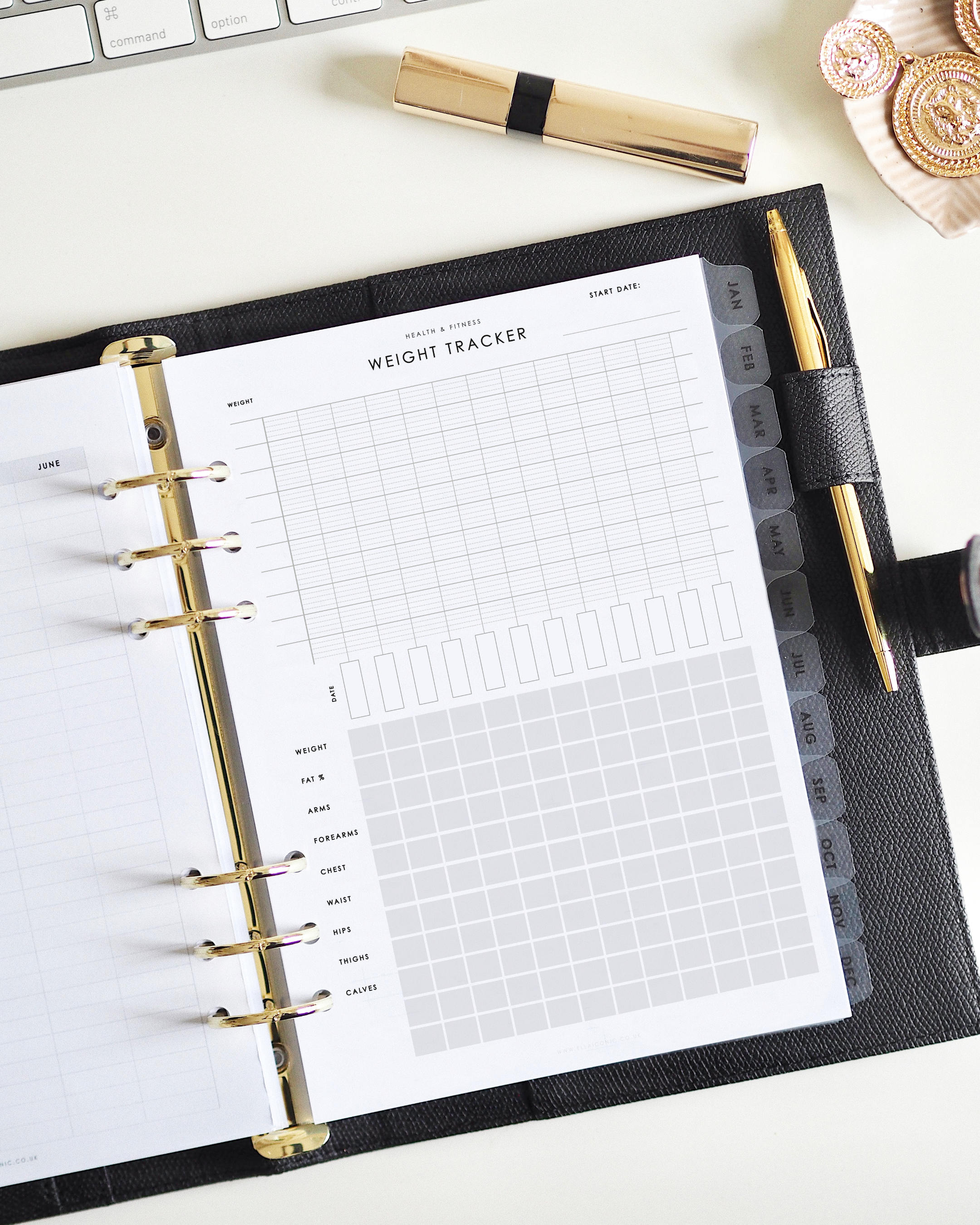 Weight Tracker A5 Planner Inserts | ella iconic® – ellaiconic®