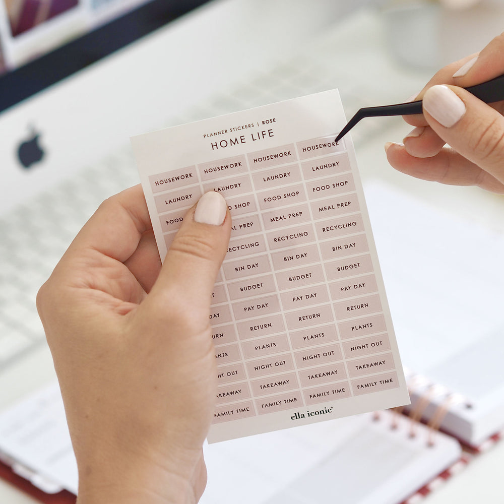 
                  
                    Matt black tweezers for planner stickers, and craft enthusiasts - ella iconic® UK
                  
                