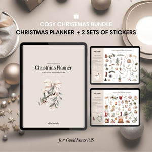 Christmas Gift Ideas for Her | Digital Christmas Planning Bundle | Gifts Shopping, Budget, Recipes and more | ellaiconic®