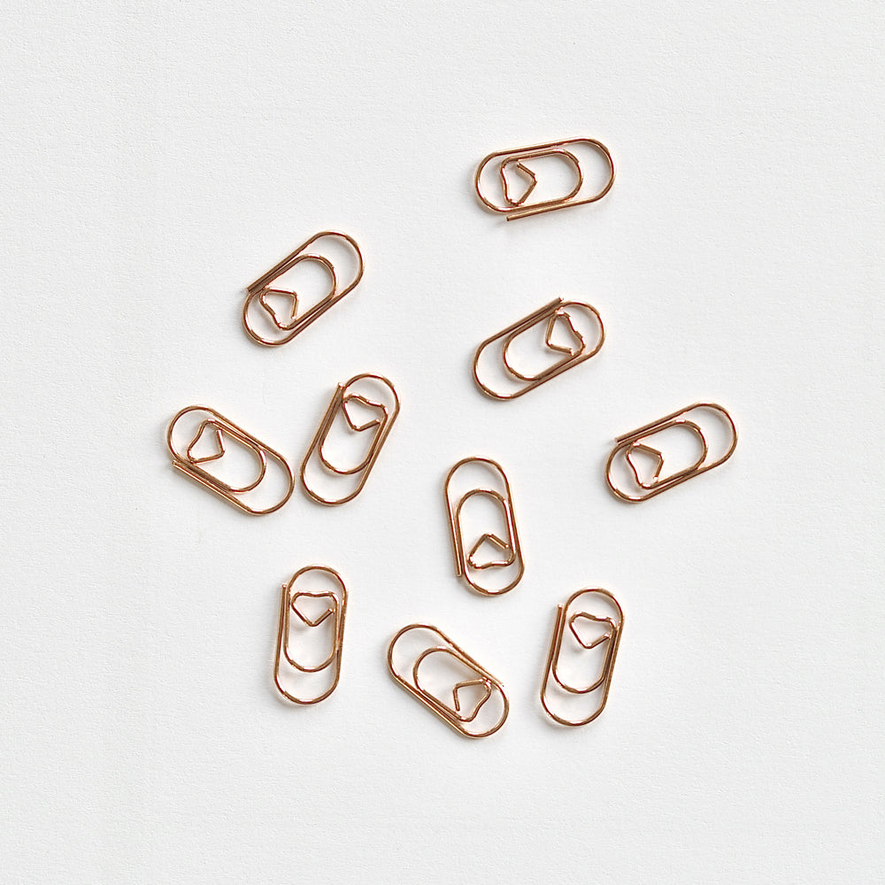 
                  
                    Metal Heart Shaped Rose Gold Paper Clips - ella iconic® - uk
                  
                